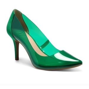 INC Zitah Green Vinyl High Heel Stiletto Pumps Sz 10